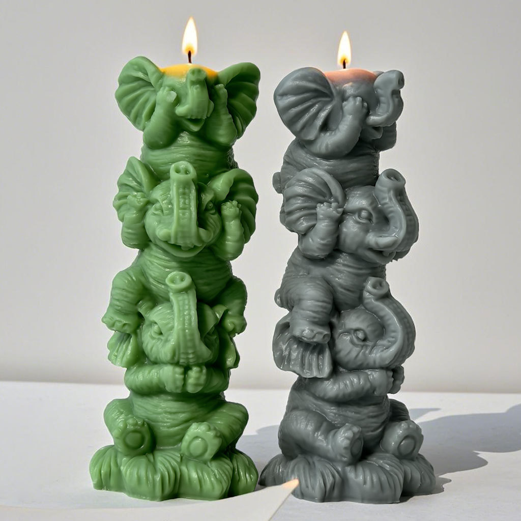 Soap Making Fragrance - Stampo in silicone per elefanti impilabili