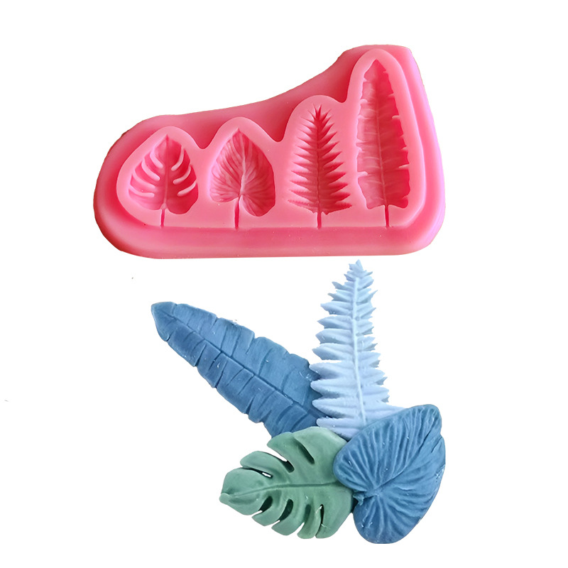 Melt Pour Soap Base - Stampi in silicone con foglie di
