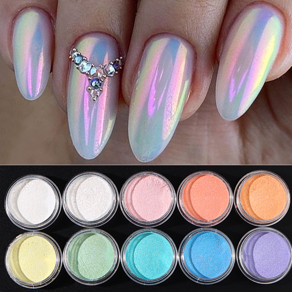Mica Powder Colorant - 10 pezzi Set sirena per unghie