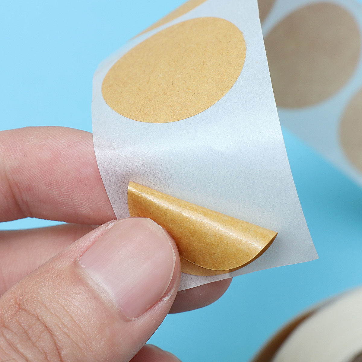 Kraft Soap Label - 500 Pezzi Etichette Adesive Rotonde in