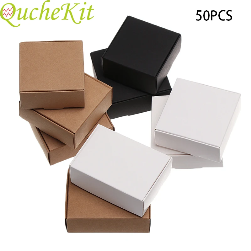 Kraft Soap Label - 50 pz/lotto quadrato bianco fatto a