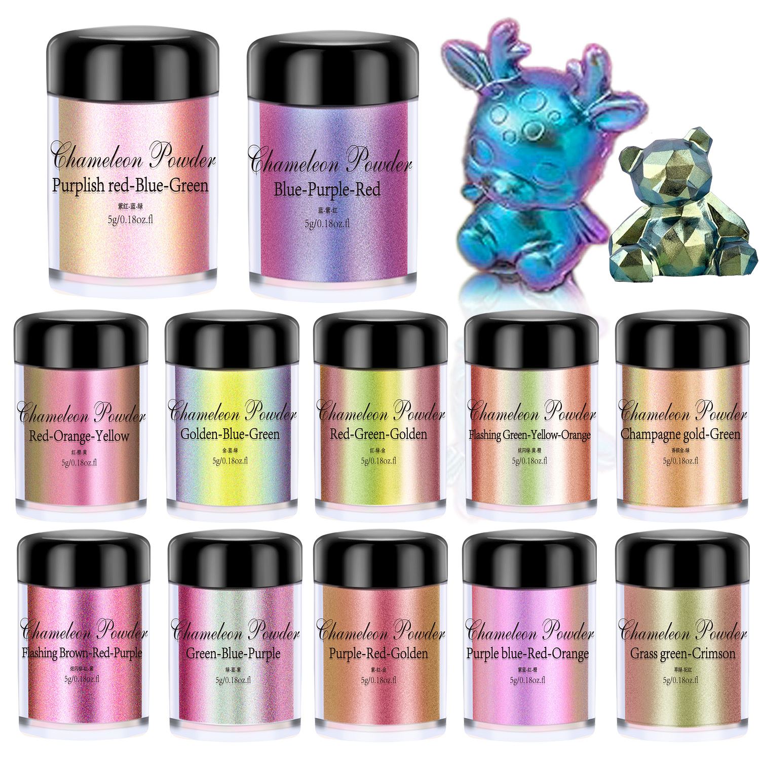 Mica Powder Colorant - 5g Camaleonte Polvere Unghie Colorazione Polvere